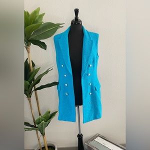 ZARA double breasted long textured vest